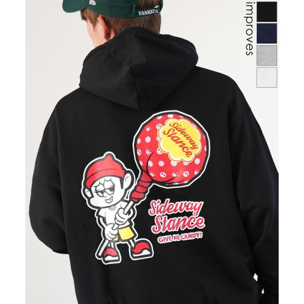 パーカー メンズ SIDEWAY STANCE サイドウェイスタンス オリジナルプリント グラフィッ...