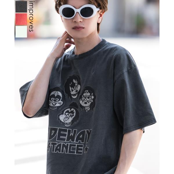 半袖Tシャツ メンズ SIDEWAY STANCE サイドウェイスタンス プリント ピグメント ロッ...