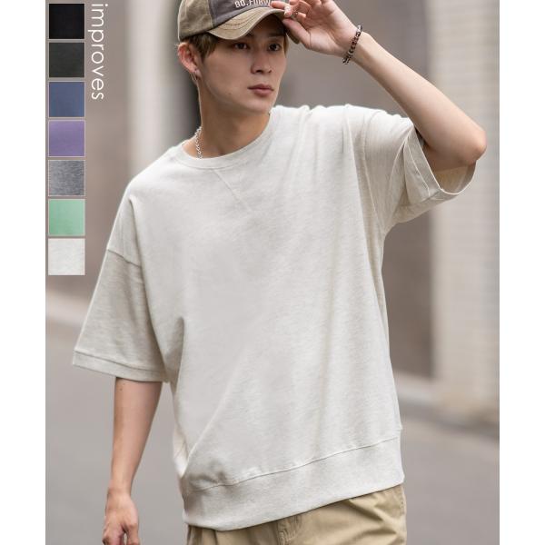 半袖トレーナーシャツ メンズ SIDEWAY STANCE サイドウェイスタンス 無地 Vガゼット ...