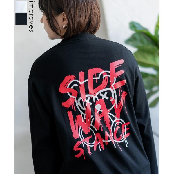 長袖Tシャツ レディース SIDEWAY STANCE サイドウェイスタンス オリジナル ペンキベア...
