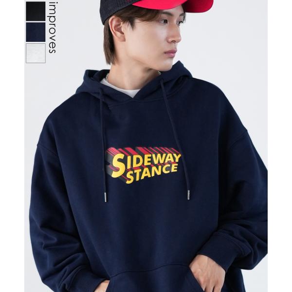 パーカー メンズ SIDEWAY STANCE サイドウェイスタンス オリジナルプリント グラフィッ...