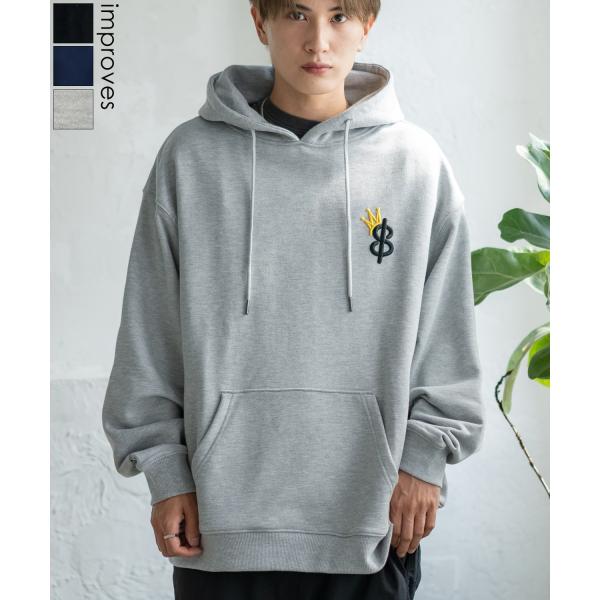 パーカー メンズ SIDEWAY STANCE サイドウェイスタンス 厚盛刺しゅう スウェット クラ...