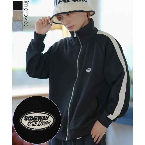 トラックジャケット メンズ SIDEWAY STANCE サイドウェイスタンス オーバルロゴ ワンポ...