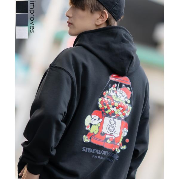 パーカー メンズ SIDEWAY STANCE サイドウェイスタンス オリジナルプリント グラフィッ...