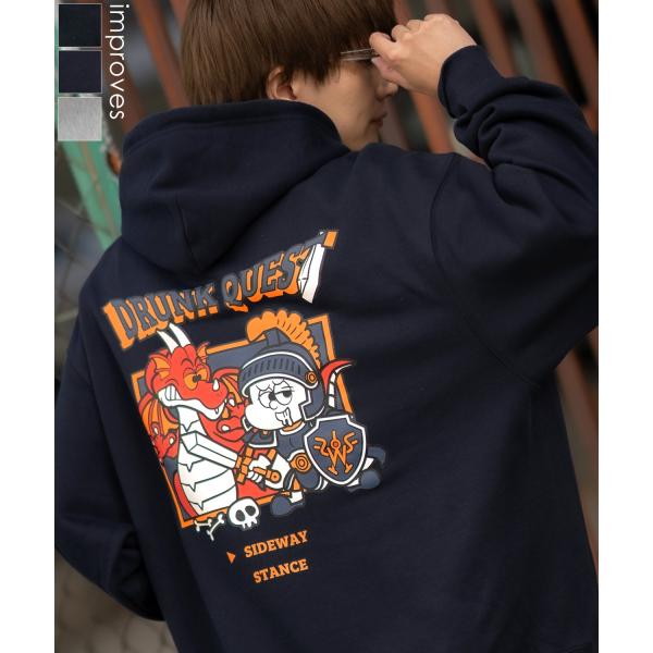 パーカー メンズ SIDEWAY STANCE サイドウェイスタンス オリジナルプリント グラフィッ...