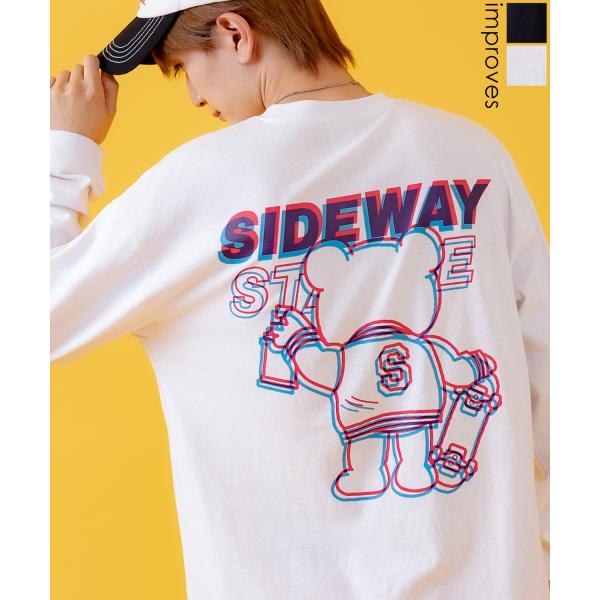 長袖Tシャツ メンズ SIDEWAY STANCE サイドウェイスタンス オリジナルプリント グリッ...