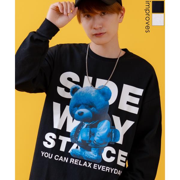 長袖Tシャツ メンズ SIDEWAY STANCE サイドウェイスタンス オリジナルプリント ダウナ...