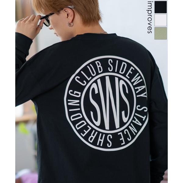 長袖Tシャツ メンズ SIDEWAY STANCE サイドウェイスタンス オリジナルプリント サーク...