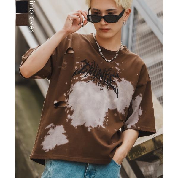 Tシャツ メンズ SIDEWAY STANCE サイドウェイスタンス 半袖 カットソー スプレー ロ...