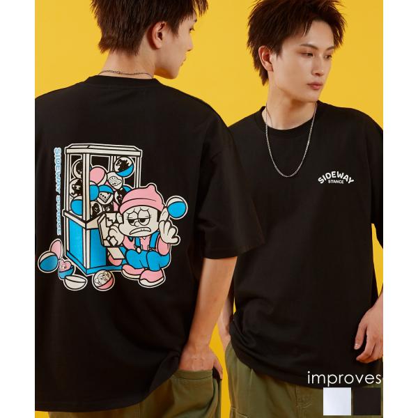 Tシャツ メンズ SIDEWAY STANCE サイドウェイスタンス 半袖 カットソー ガチャ プリ...