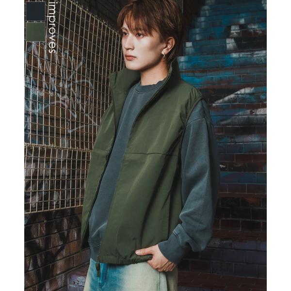 ベスト メンズ  SIDEWAY STANCE サイドウェイスタンス ポリワッシャーベスト レイヤー...