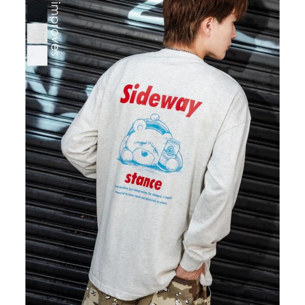 長袖Tシャツ メンズ SIDEWAY STANCE サイドウェイスタンス ロンT カットソー ダウナ...