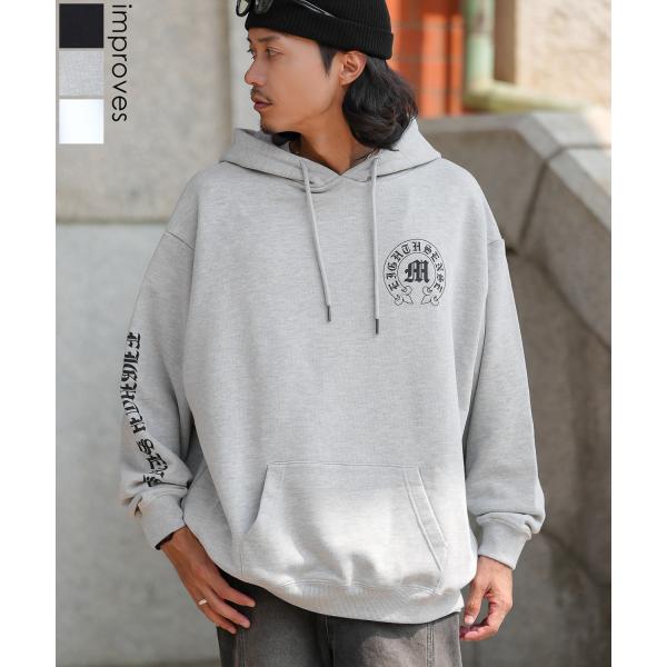 パーカー メンズ SIDEWAY STANCE サイドウェイスタンス サークルロゴ アームロゴ 裏毛...