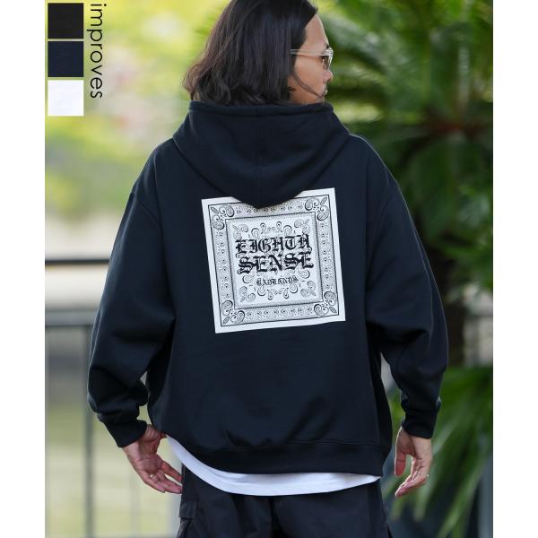 パーカー メンズ SIDEWAY STANCE サイドウェイスタンス バンダナ バックプリント 裏毛...