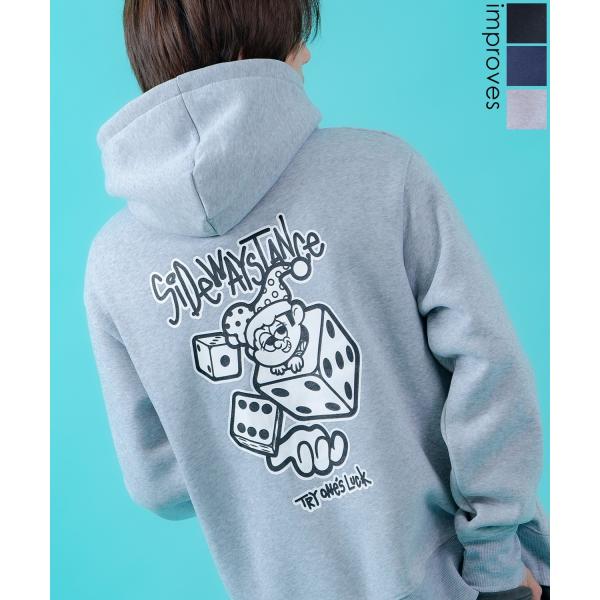 プルオーバーパーカー メンズ ダイス 裏起毛 プルパーカー レディース グラフィック プリント フー...