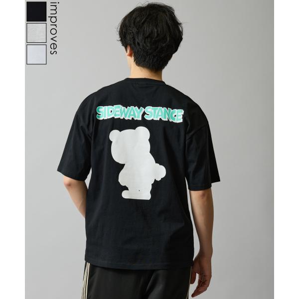 半袖Tシャツ メンズ SIDEWAY STANCE サイドウェイスタンス オリジナルプリント ベアシ...