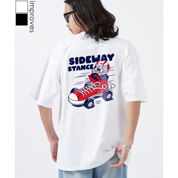 半袖Tシャツ メンズ SIDEWAY STANCE サイドウェイスタンス オリジナルプリント レーシ...