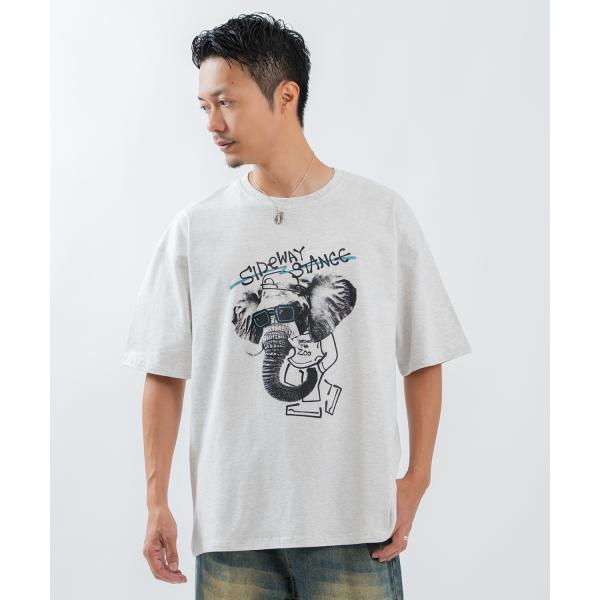 半袖Tシャツ メンズ レディース フォトプリント 綿100 ビッグシルエット SIDEWAY STA...