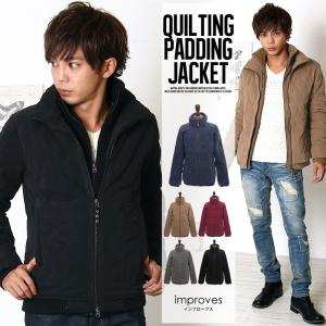 ダウンジャケット メンズ ブルゾン ジャンパー ダブルフェイスキルティング中綿ジャケット improves 春服 春物 春 送料無料 セールsale