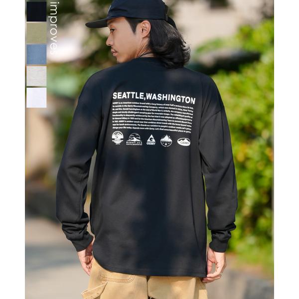 長袖Tシャツ メンズ GERRY ジェリー 別注プリント カットソー アイコニック ロゴ プリント ...