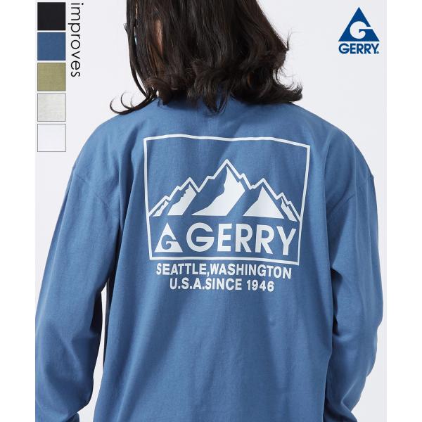 長袖Tシャツ メンズ GERRY ジェリー 別注プリント カットソー マウントロゴ プリント ロンT...