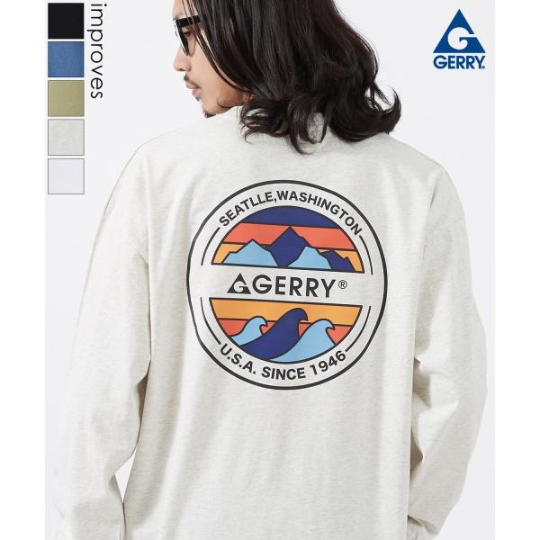 長袖Tシャツ メンズ GERRY ジェリー 別注プリント カットソー サークルロゴ プリント ロンT...