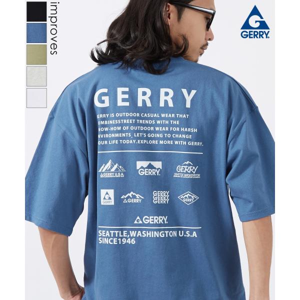 半袖Tシャツ メンズ GERRY ジェリー 別注プリント カットソー マルチロゴ プリント Tシャツ...