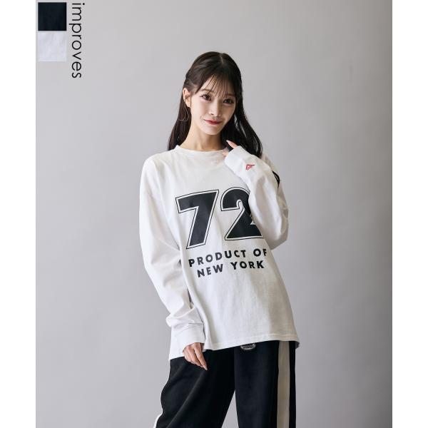 長袖Tシャツ メンズ ロンT カットソー プリントTシャツ オーバーサイズ ビッグシルエット カジュ...