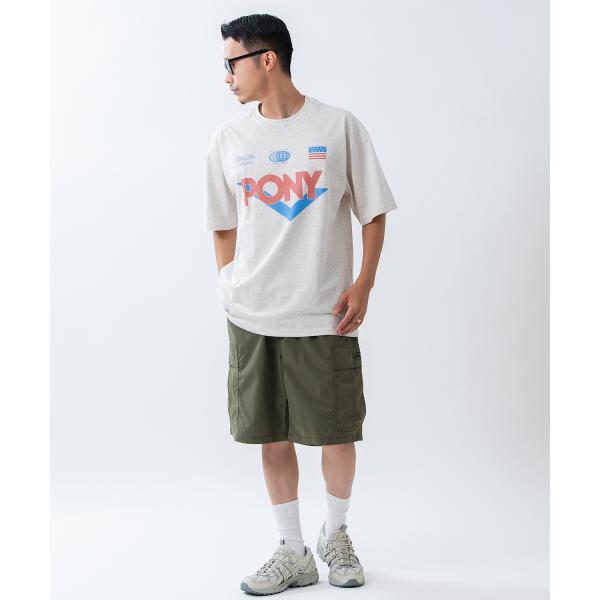 半袖Tシャツ メンズ PONY ポニー カットソー プリントTシャツ オーバーサイズ ビッグシルエッ...