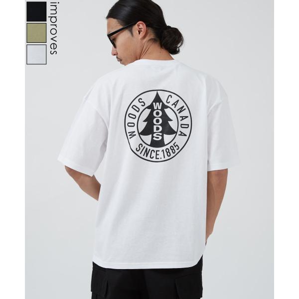 半袖Tシャツ メンズ WOODS別注 ウッズ カットソー  ビッグシルエット アウトドア カジュアル...