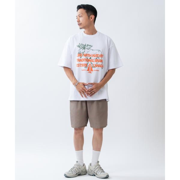 半袖Tシャツ メンズ WOODS別注 ウッズ カットソー ビッグシルエット アウトドア カジュアル ...