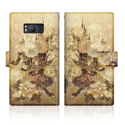 Android One (507SH) オリジナルデザイン 【 屏風 和柄 雲 獅子 菊花紋章 風雲...