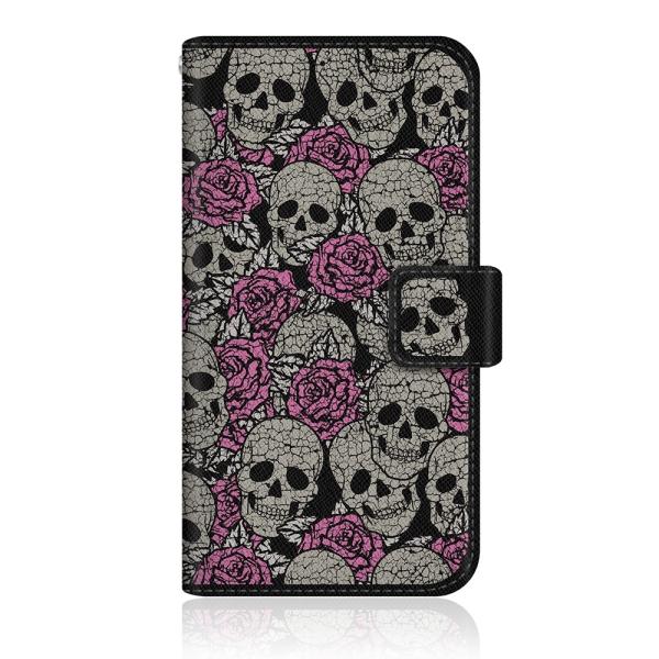 AQUOS R7 (AQUOS R7) オリジナルデザイン 【 スカル &amp; ローズ ロックテイスト ...