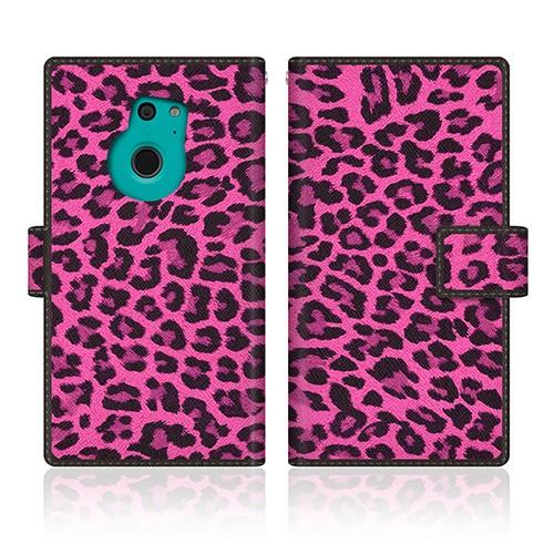 ARROWS Fit (F-01H) オリジナルデザイン 【 ヒョウ柄 ピンク レパード ノート  ...