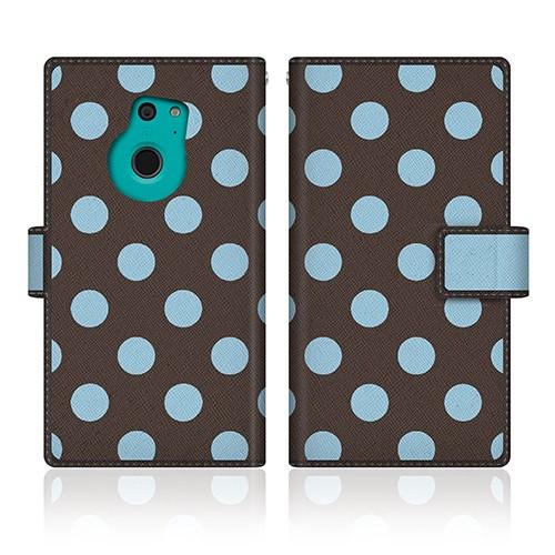 ARROWS Fit (F-01H) オリジナルデザイン 【 ベビー ドット アフタヌーン ブルー ...