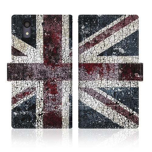 arrows NX (F-01K) オリジナルデザイン 【 ユニオンジャック クラシカル ノート デ...