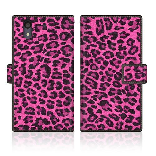 arrows NX (F-01K) オリジナルデザイン 【 ヒョウ柄 ピンク レパード ノート  】