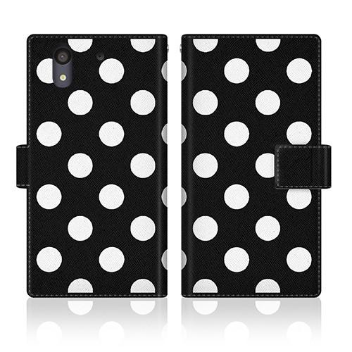 arrows NX (F-01K) オリジナルデザイン 【 ドット モノクロ パターン ブラック 】