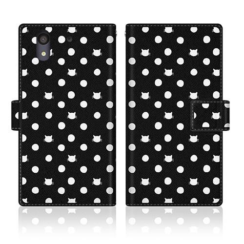 arrows NX (F-01K) オリジナルデザイン 【 NYAGO ノート キュート ドット パ...