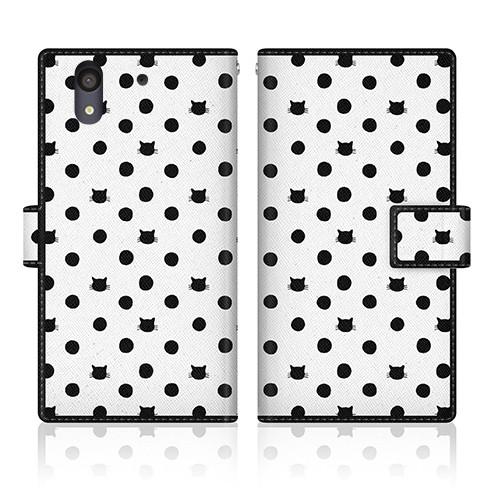 arrows NX (F-01K) オリジナルデザイン 【 NYAGO ノート キュート ドット パ...