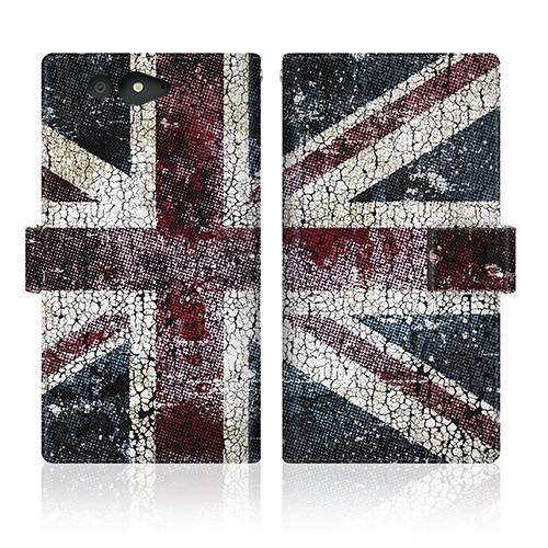 arrows Be (F-05J) オリジナルデザイン 【 ユニオンジャック クラシカル ノート デ...