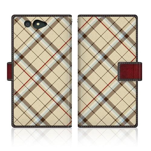 arrows Be (F-05J) オリジナルデザイン 【 英国 チェック柄 クラシカル ノート  ...