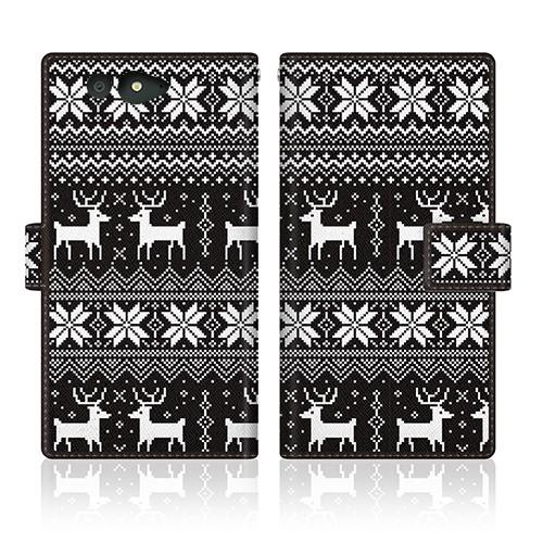 arrows Be (F-05J) オリジナルデザイン 【 フェアアイル ディアー モノクロ  】