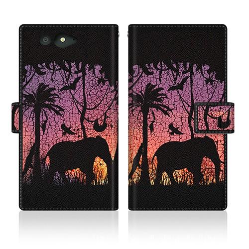 arrows Be (F-05J) オリジナルデザイン 【 アニマル サンセット ブラック サファリ...