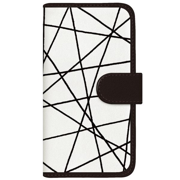 らくらくスマートフォン (F-42A) オリジナルデザイン 【 北欧 モダン モノトーン リンヤ B...