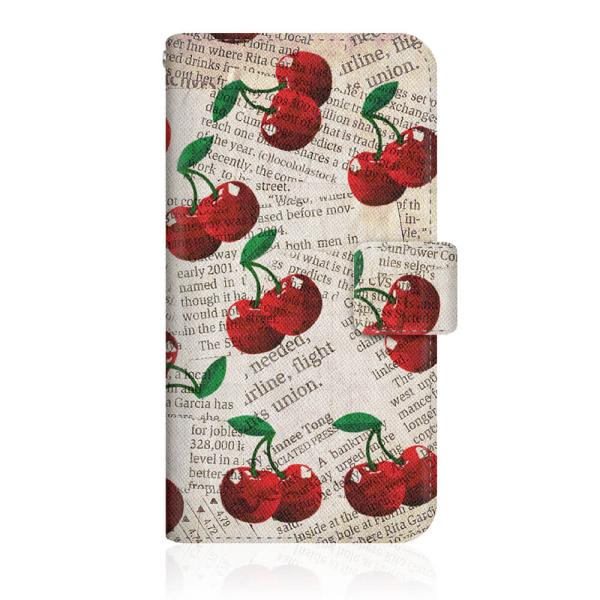 スマホケース 手帳型 全機種対応 薄型 Abbey Rooms【 Cherry dot チェリー ド...
