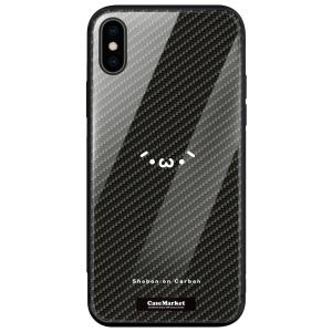 iPhone対応 スマホケース ガラス CaseMarket【 ショボーン on カーボーン (´・...