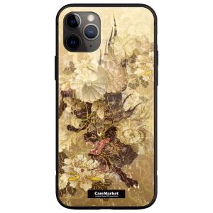 iPhone対応 スマホケース ガラス CaseMarket【 和柄 雲 獅子 菊花紋章 風雲 】i...