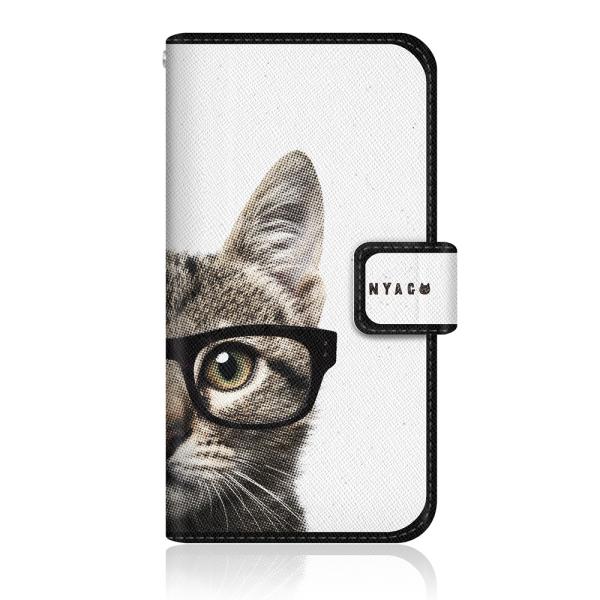 スマホケース 猫 手帳型 全機種対応 薄手 with NYAGO 【 NYAGO ノート キュート ...