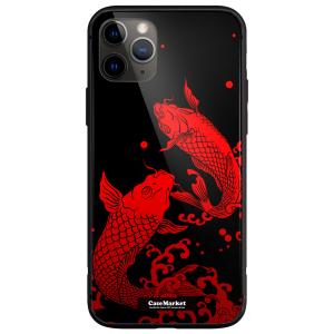 iPhone 12 (iPhone12) 和柄 鯉の滝登り 2930 赤